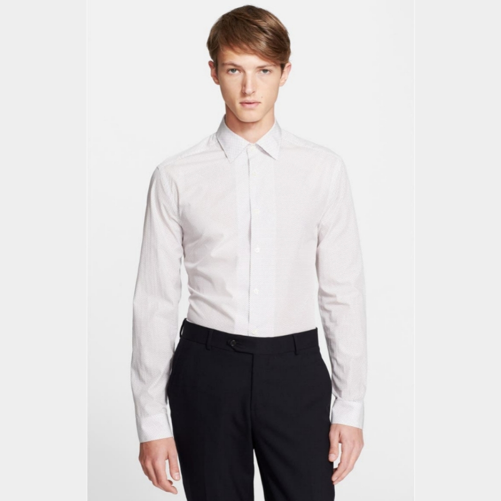 Paul Smith London Button Down Dress Shirt Size 16 1/2 Byard Trim Fit